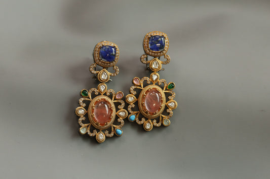 Sabya Semiprecious Stones Earrings - Blue