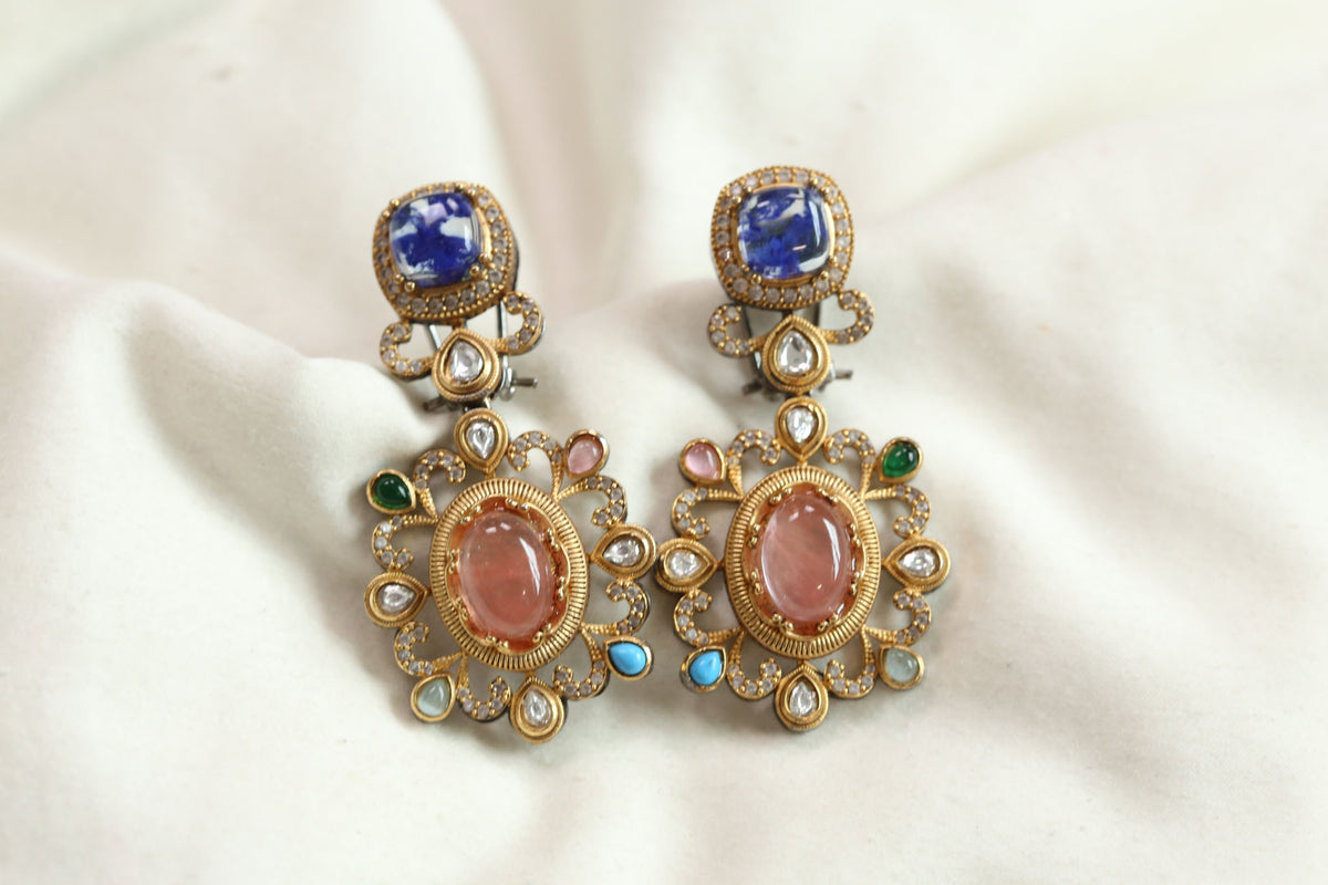 Sabya Semiprecious Stones Earrings - Blue
