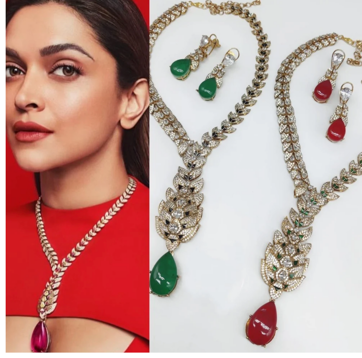 Deepika CZ, Enamel & Doublet Set (colors available)