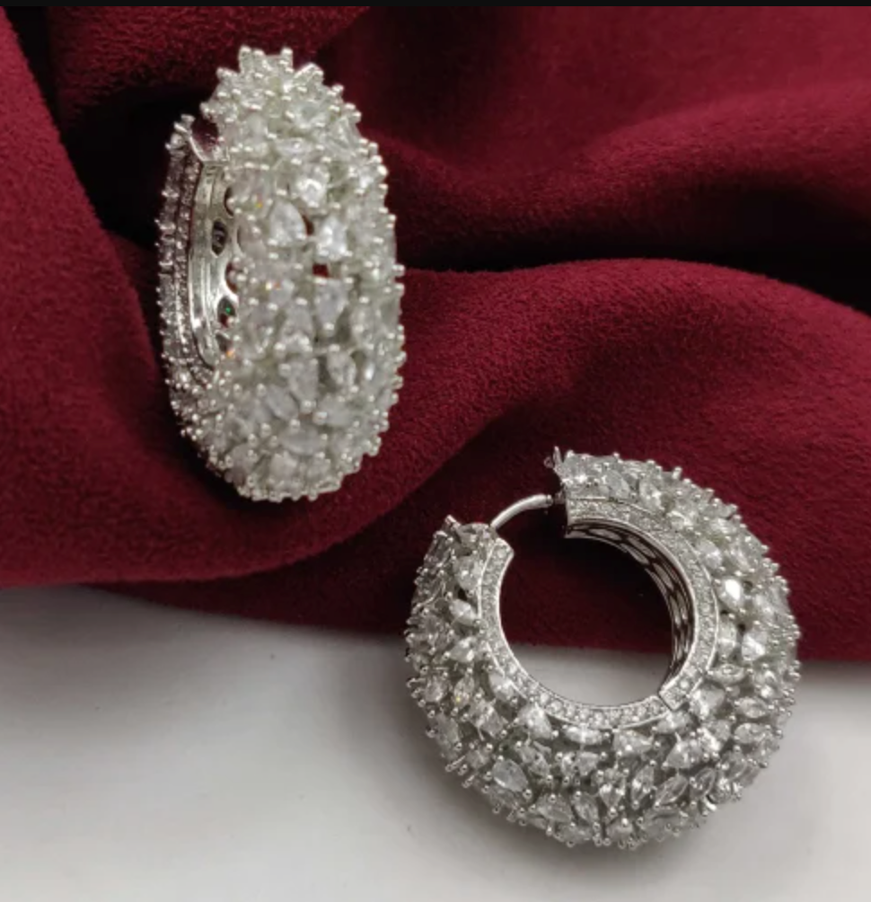 Classic Clear CZ Hoops