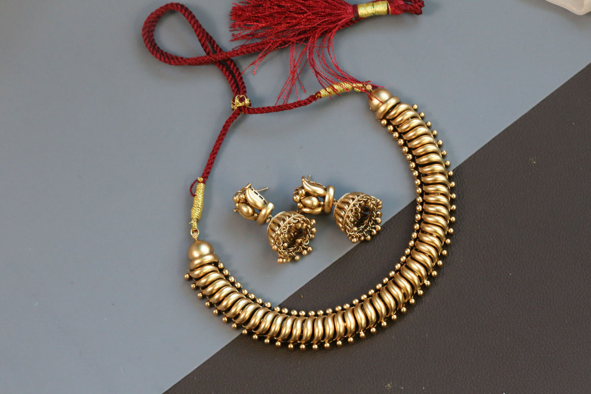 Sutlara Necklace Set -Gold