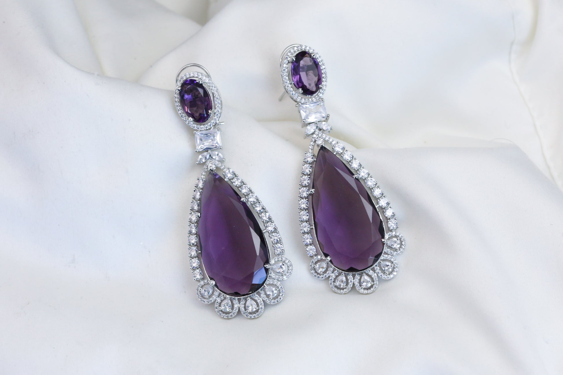 Purple Hydro CZ Earrings