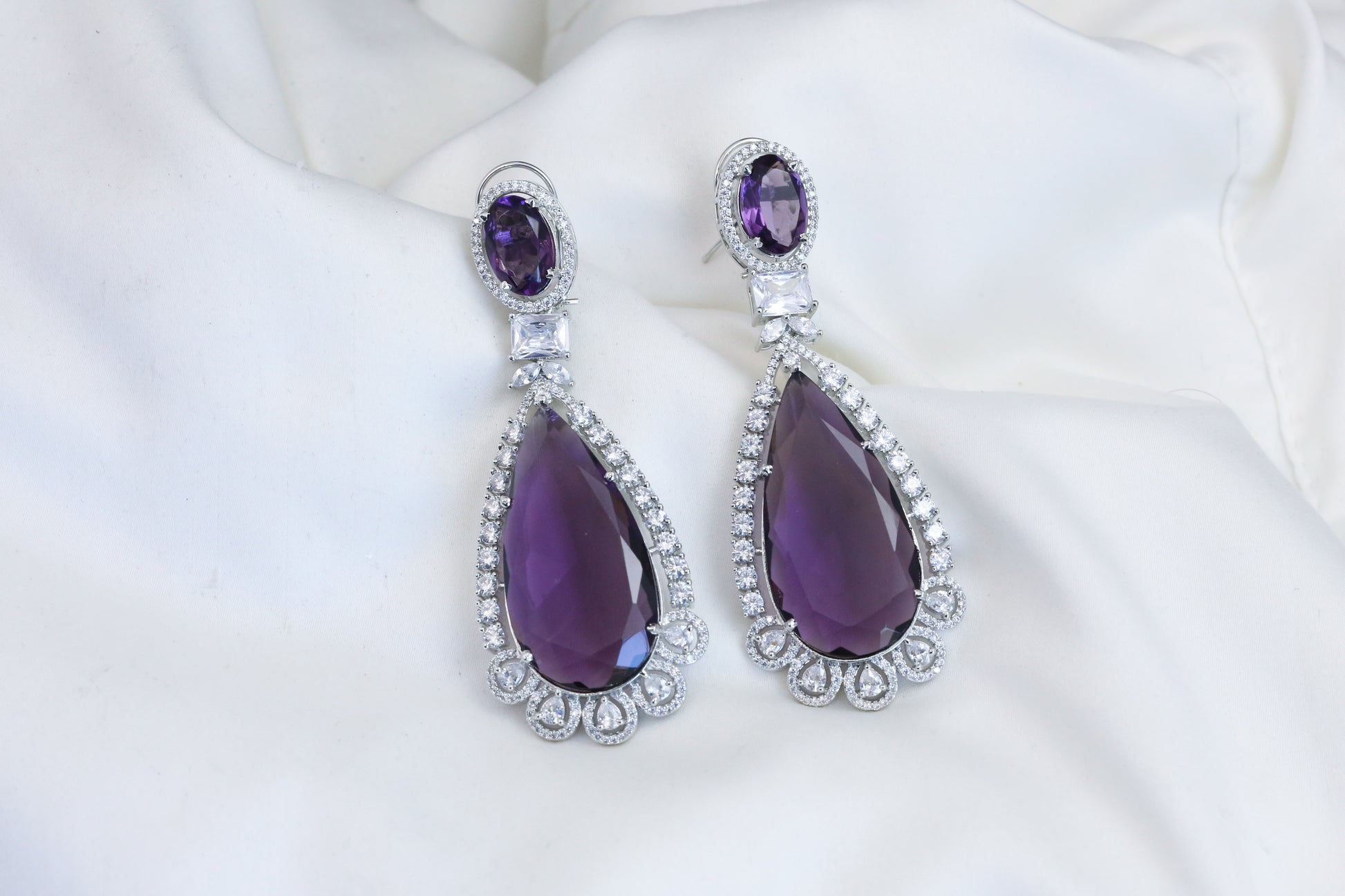Purple Hydro CZ Earrings