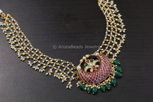 Jadau Kundan Layered Pearl Necklace