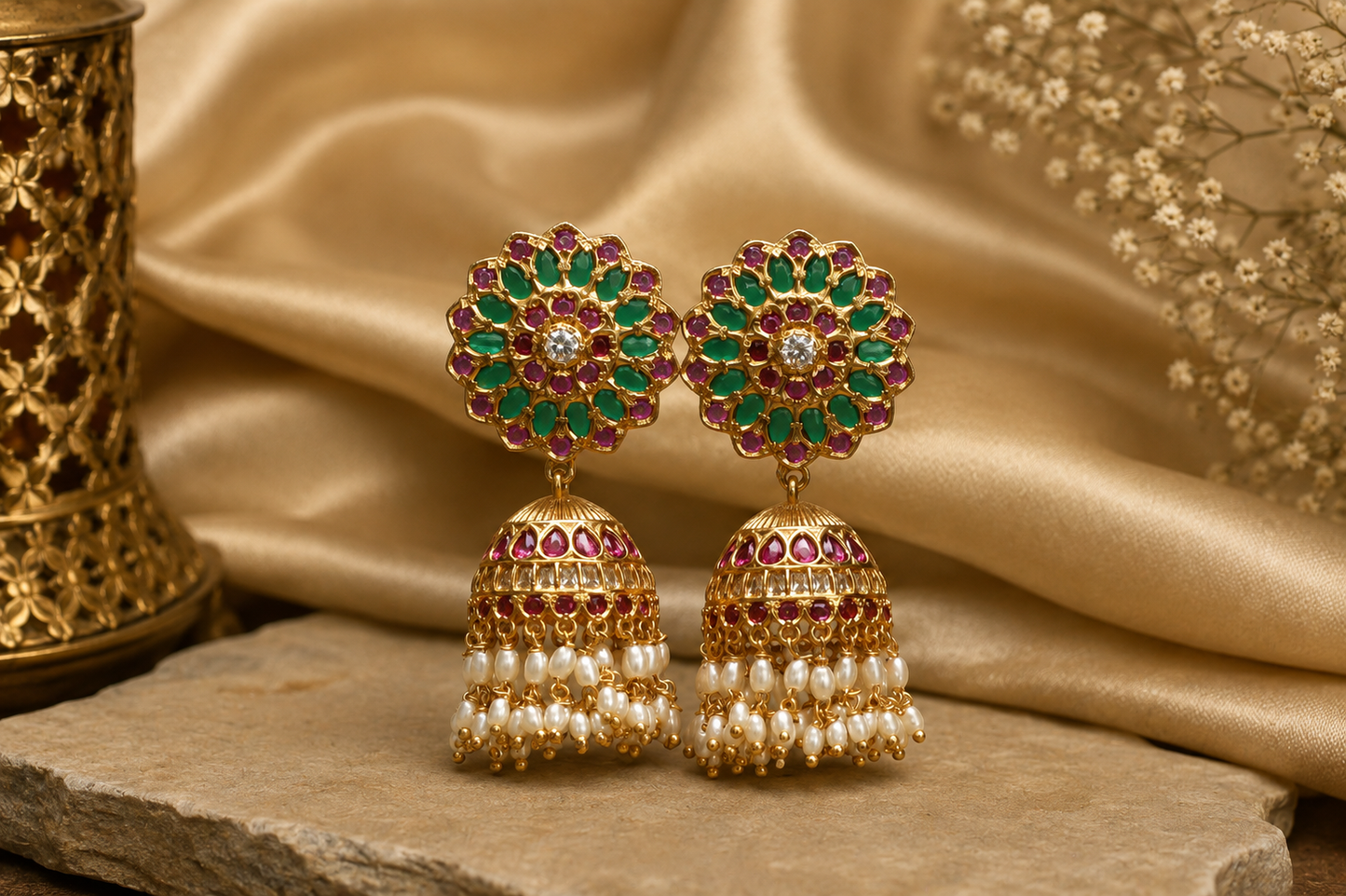Surya Temple Jhumka -  Multi