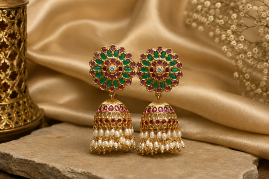 Surya Temple Jhumka -  Multi