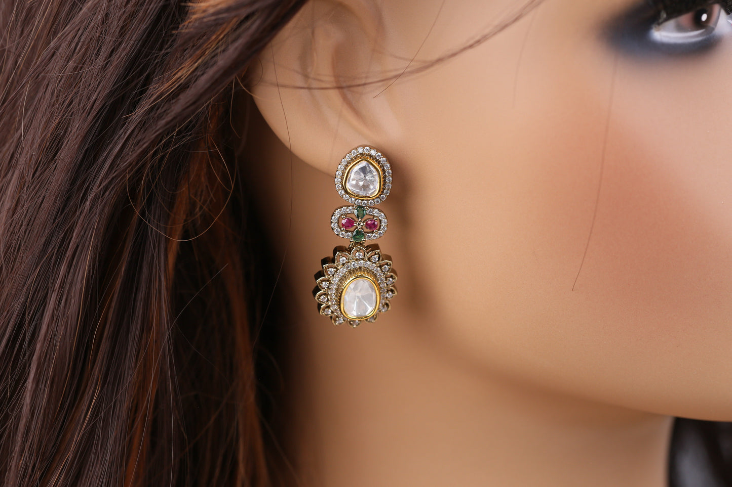Priti Polki CZ Earrings (102-06)