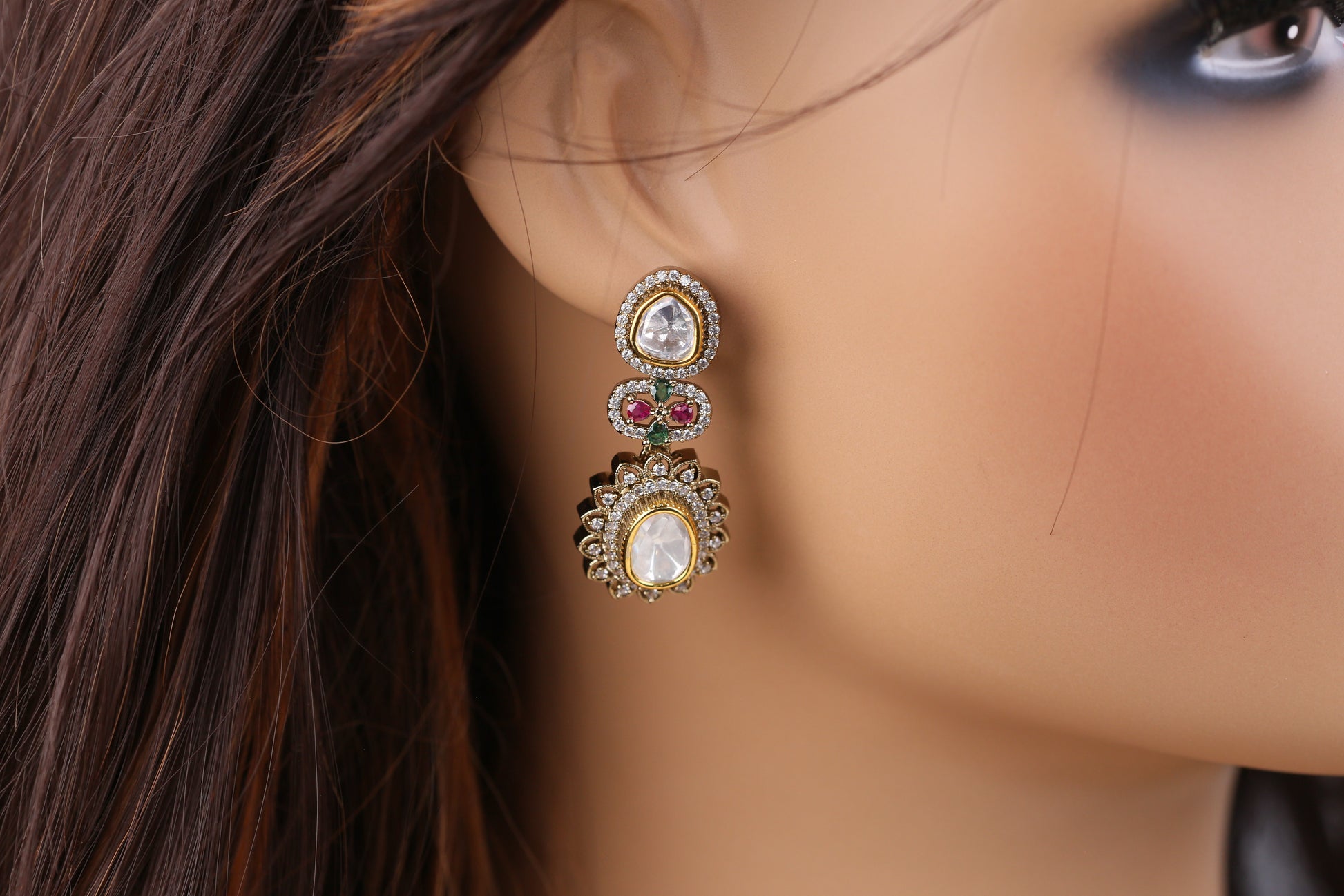 Priti Polki CZ Earrings (102-06)