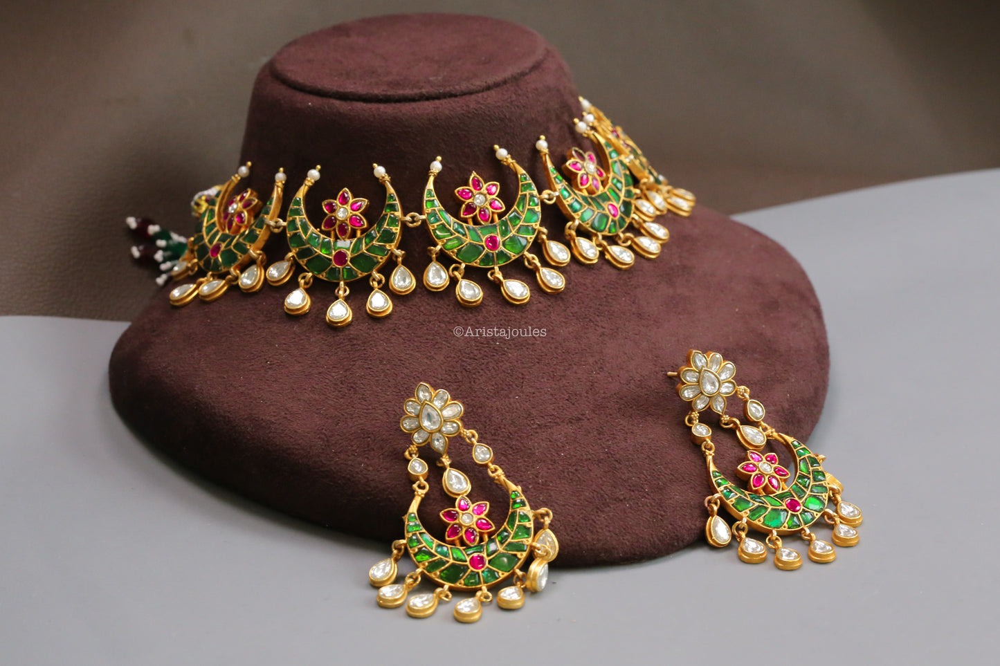 Chandrika Premium Jadau Kundan Set - Green