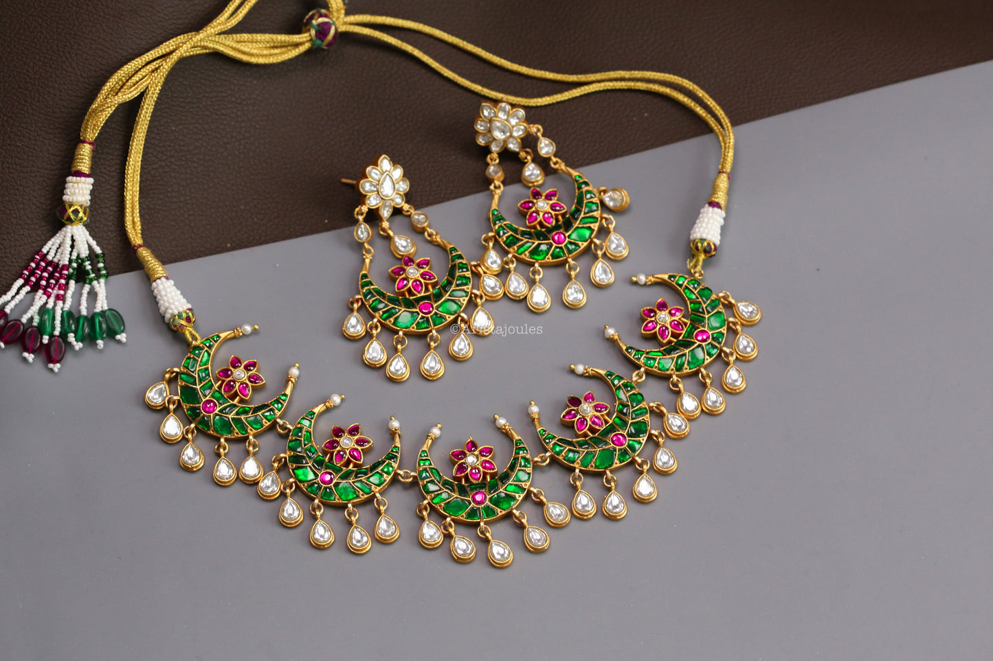 Chandrika Premium Jadau Kundan Set - Green