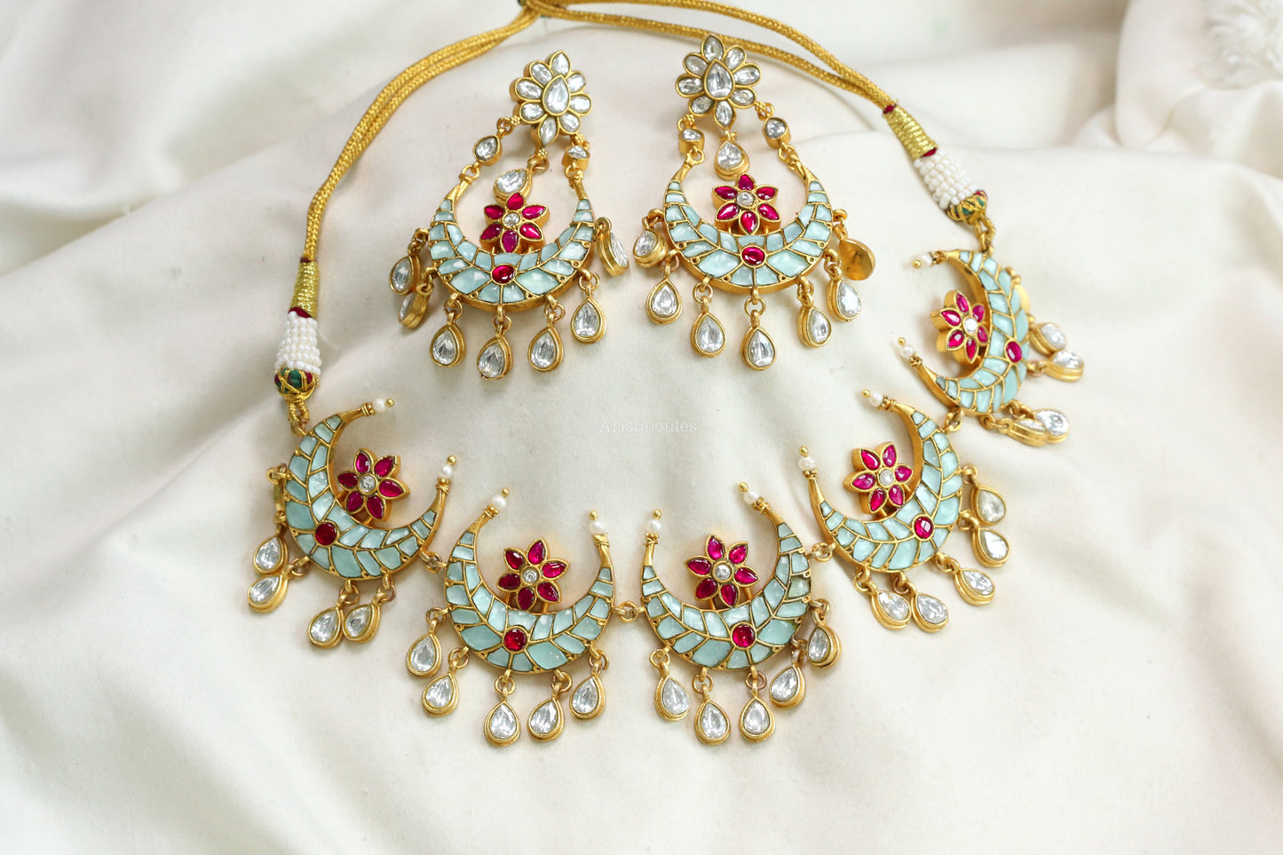 Chandrika Premium Jadau Kundan Set -Mint