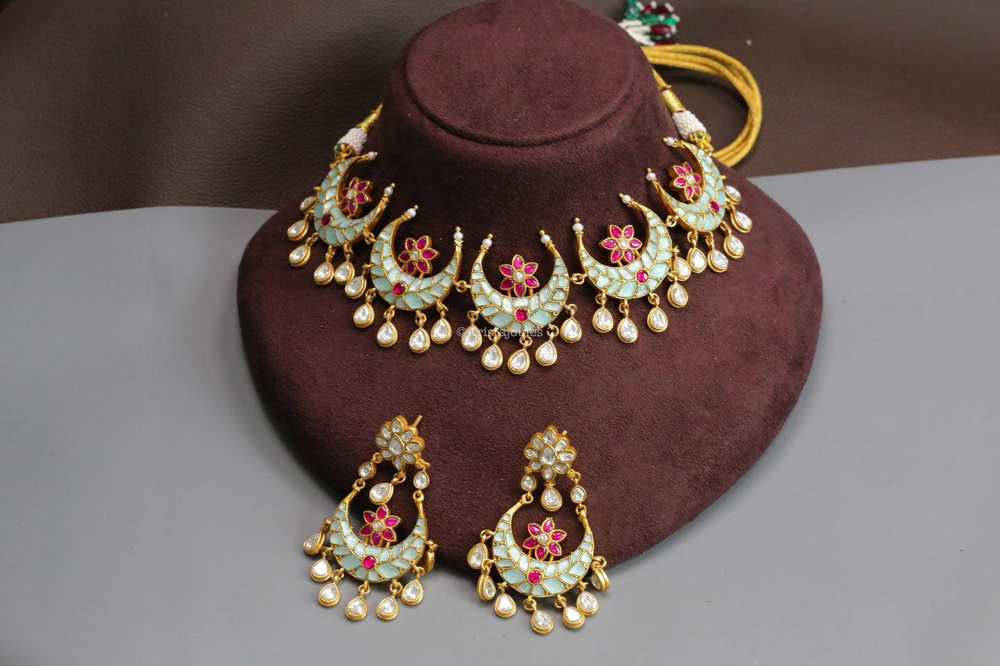 Chandrika Premium Jadau Kundan Set -Mint