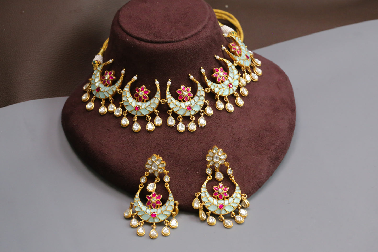 Chandrika Premium Jadau Kundan Set -Mint