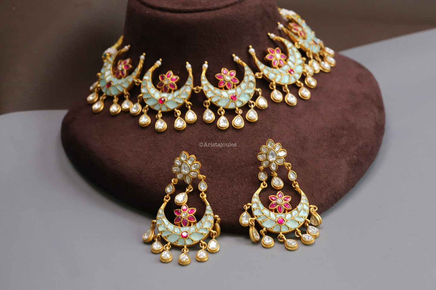 Chandrika Premium Jadau Kundan Set -Mint