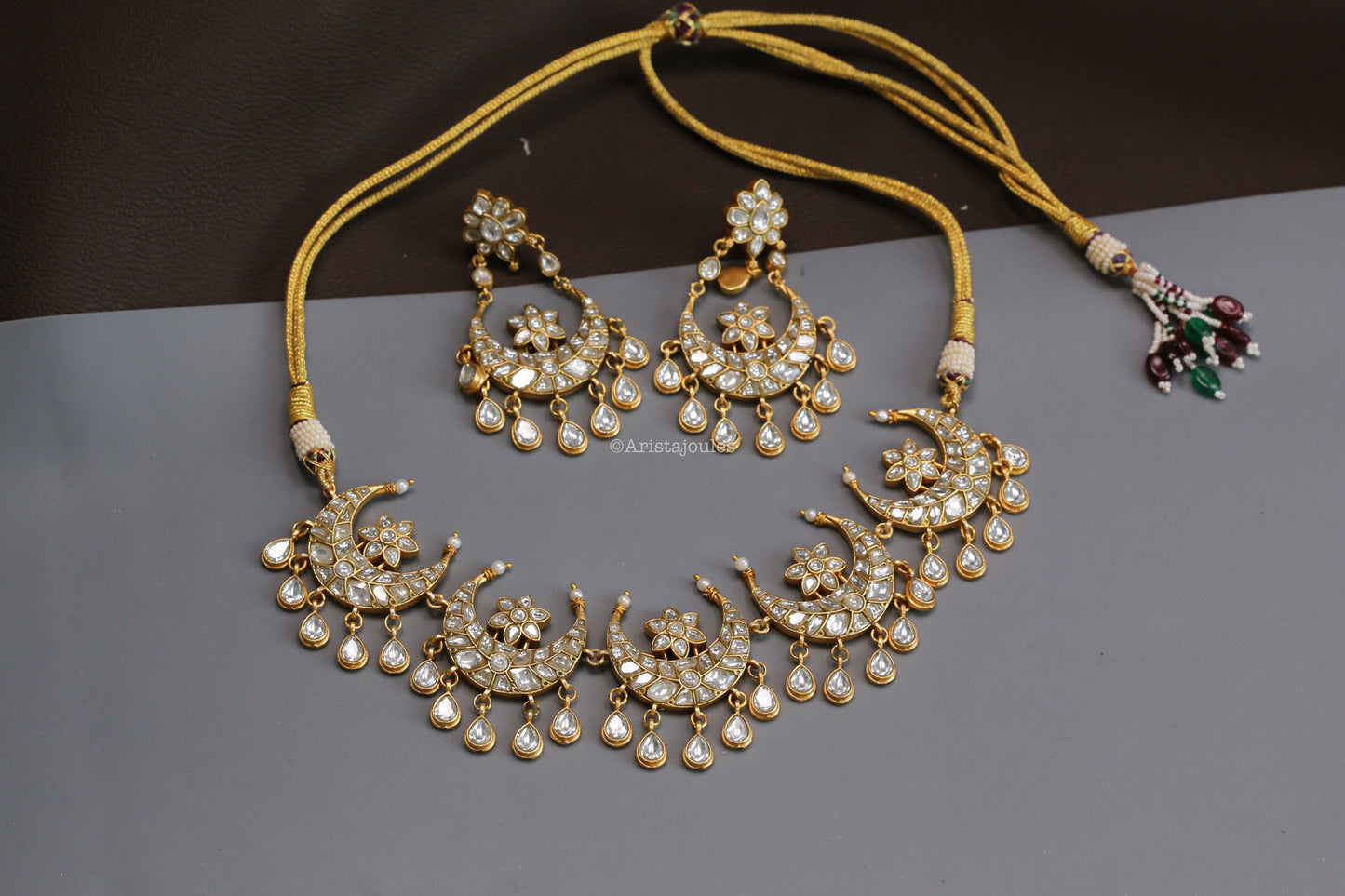 Chandrika Premium Jadau Kundan Set - Clear