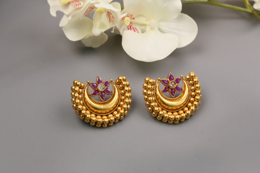 925 Sterling Silver Kemp Polki Earrings