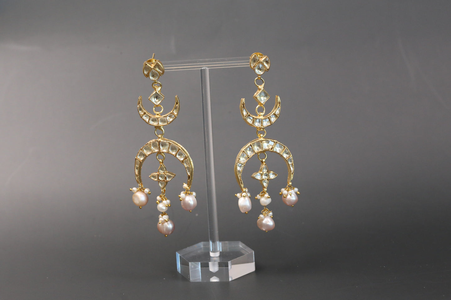 Taara Kundan Earrings - Real Pearl Drops