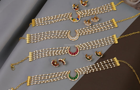 Cresent Moon Jadau Kundan Choker Set