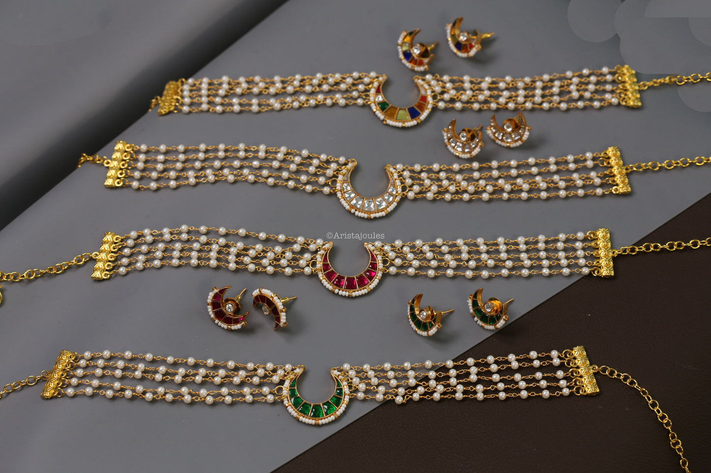 Cresent Moon Jadau Kundan Choker Set