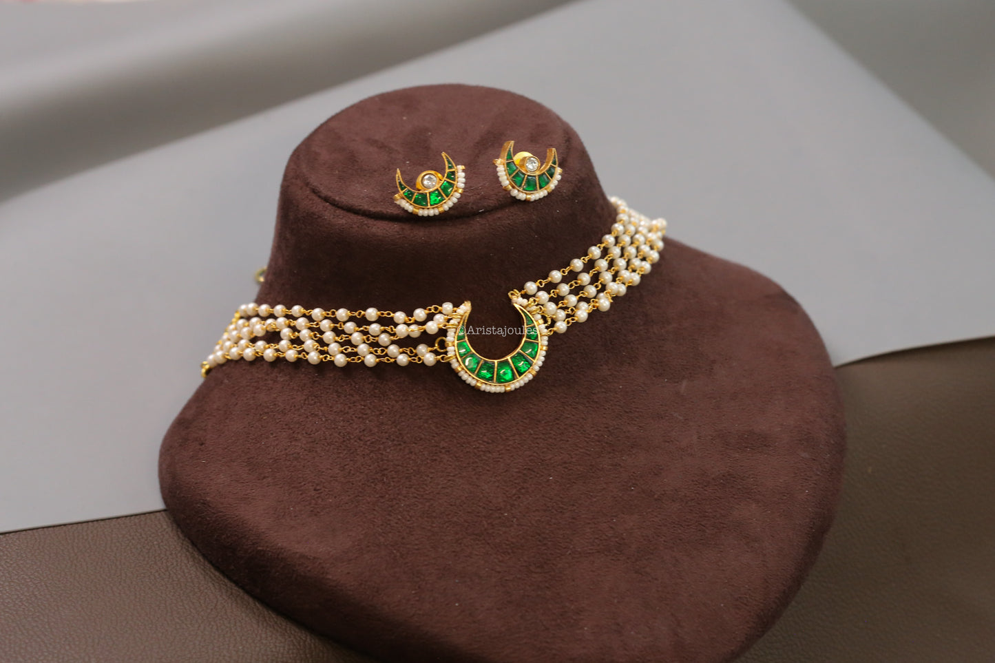 Cresent Moon Jadau Kundan Choker Set