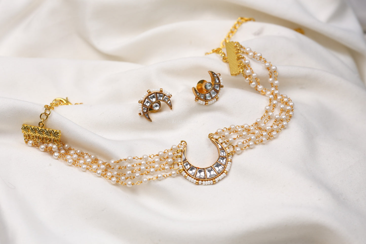 Cresent Moon Jadau Kundan Choker Set