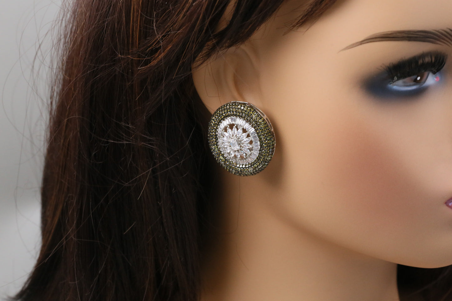Micro CZ Pave Setting Studs - Olive