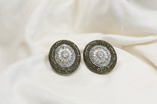 Micro CZ Pave Setting Studs - Olive