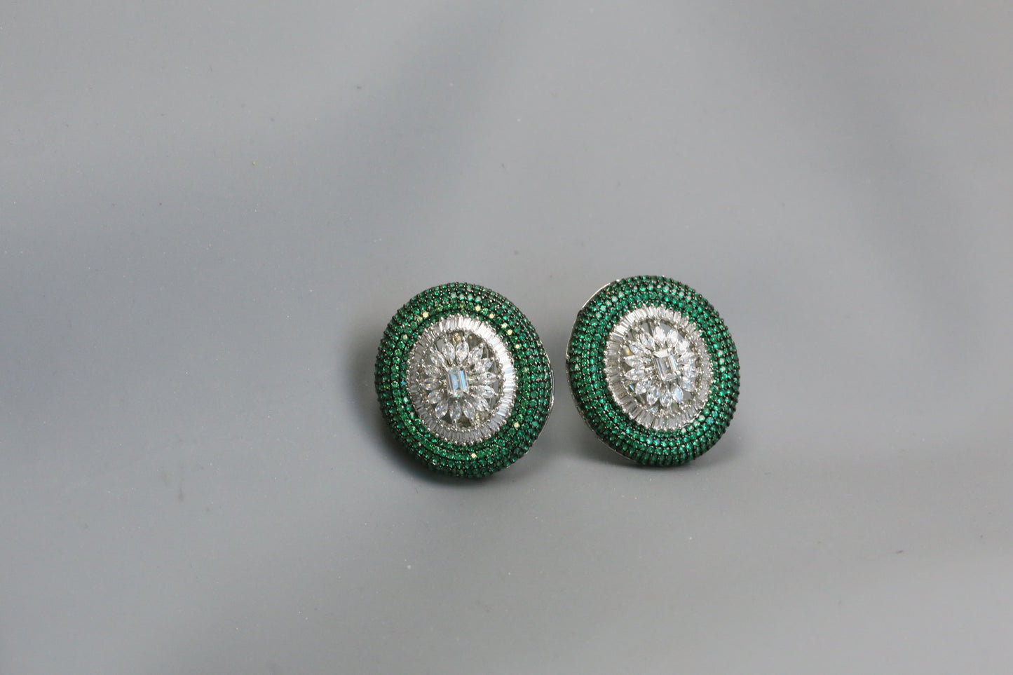 Micro CZ Pave Setting Studs - Green