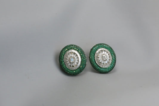 Micro CZ Pave Setting Studs - Green