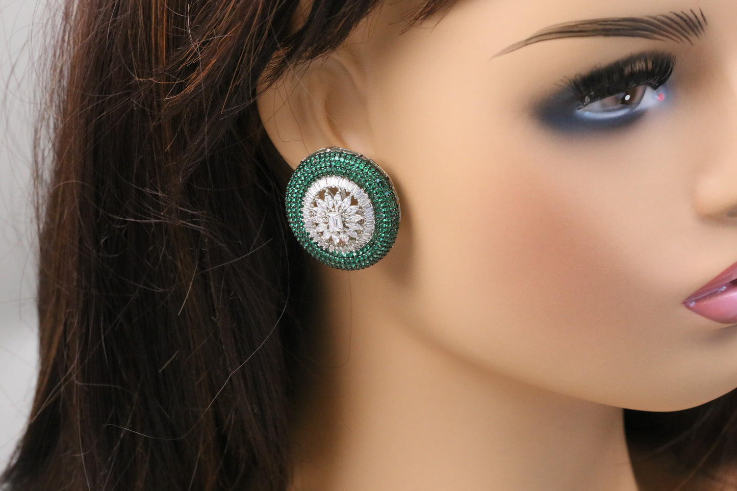 Micro CZ Pave Setting Studs - Green