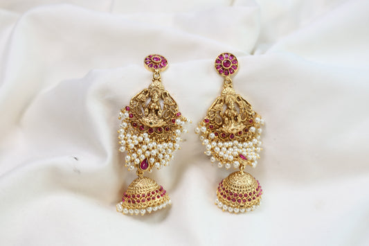 Temple Lakshmi Kemp Jhumka