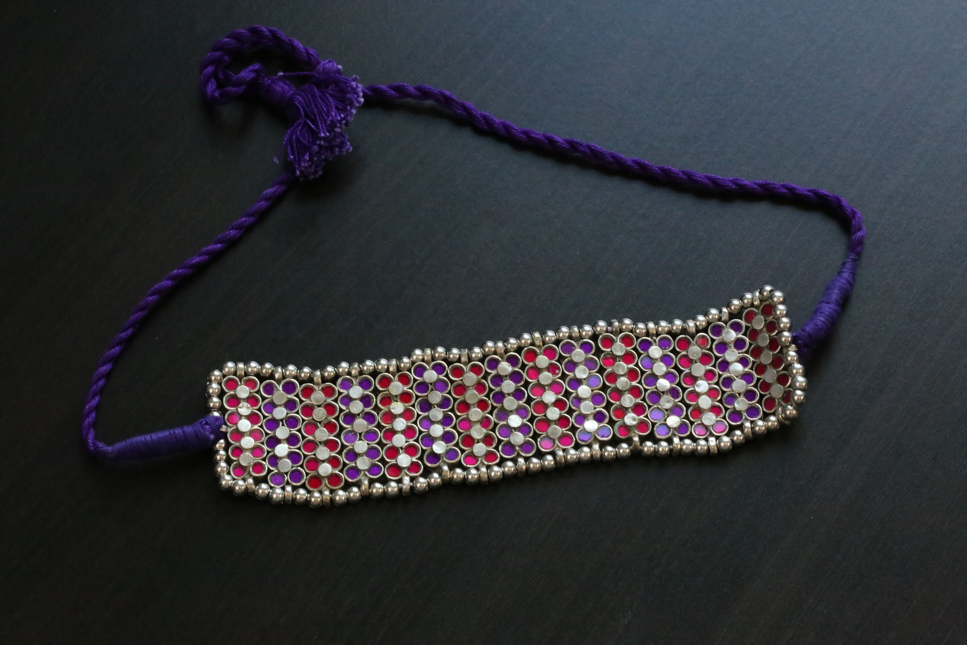 Darpan Choker Set - Purple Pink
