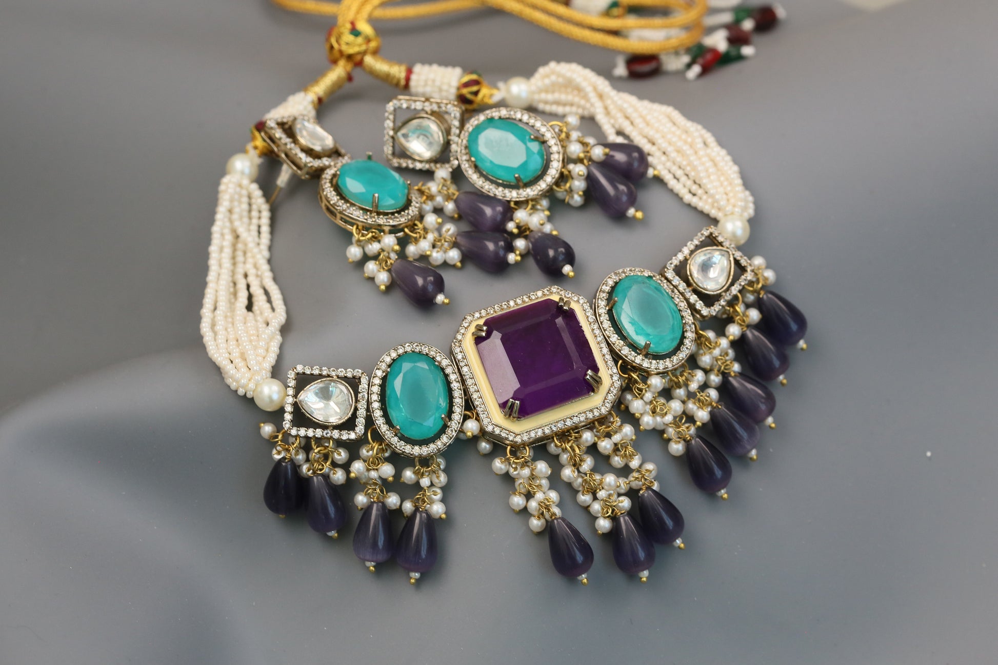 Rishita Doublet Choker Set  (104-62) -Purple