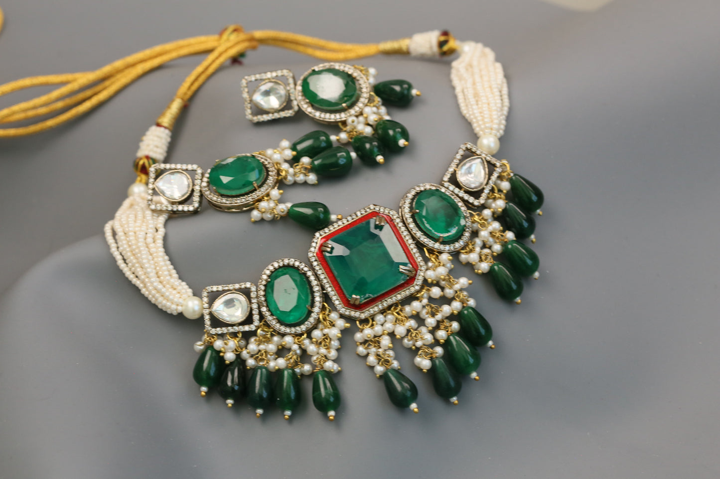 Rishita Doublet Choker Set  (104-58) - Green