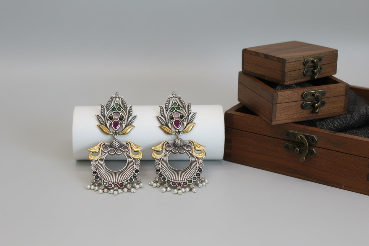 Usha Dual Tone Chandbaali - Multi
