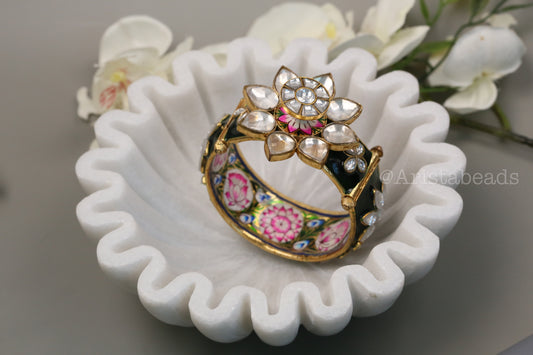 Handmade Meenakari Kundan Bangle (2.6 Openable)