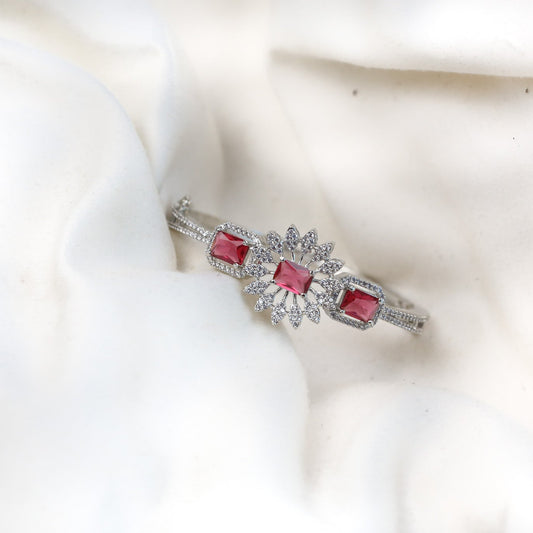 Dainty CZ Bracelet - Red