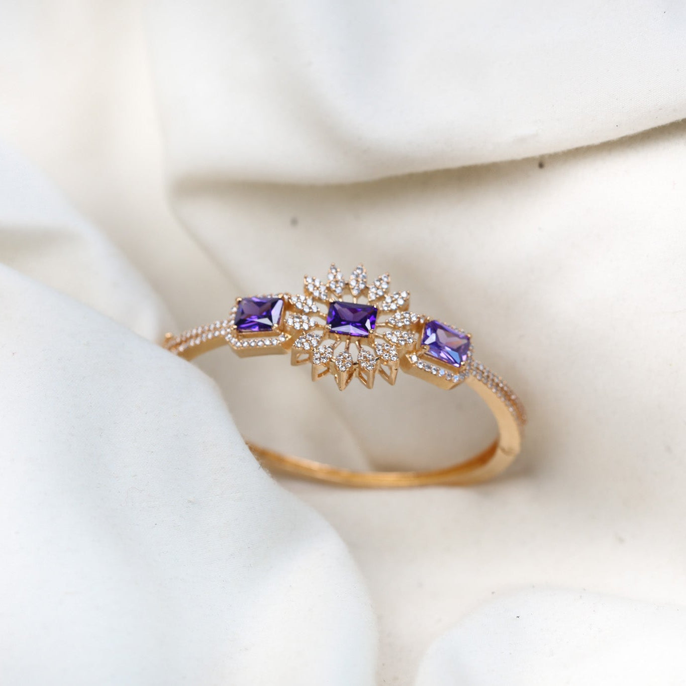 Dainty CZ Bracelet -Purple