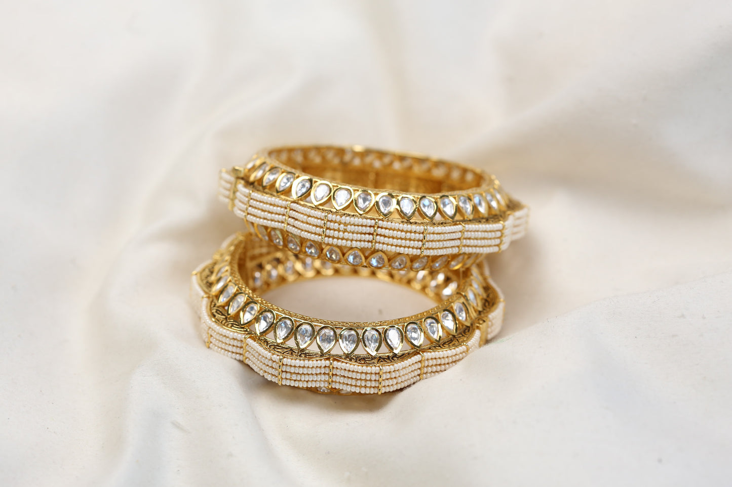 Madhu Moissanite Polki  Bangle Set