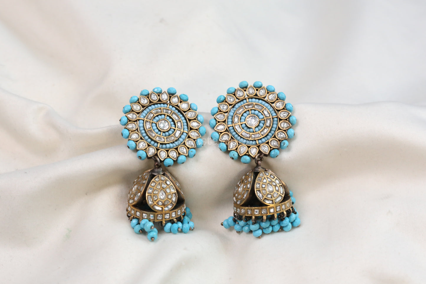 Firoze Dual Tone Vintage Polish Jhumka