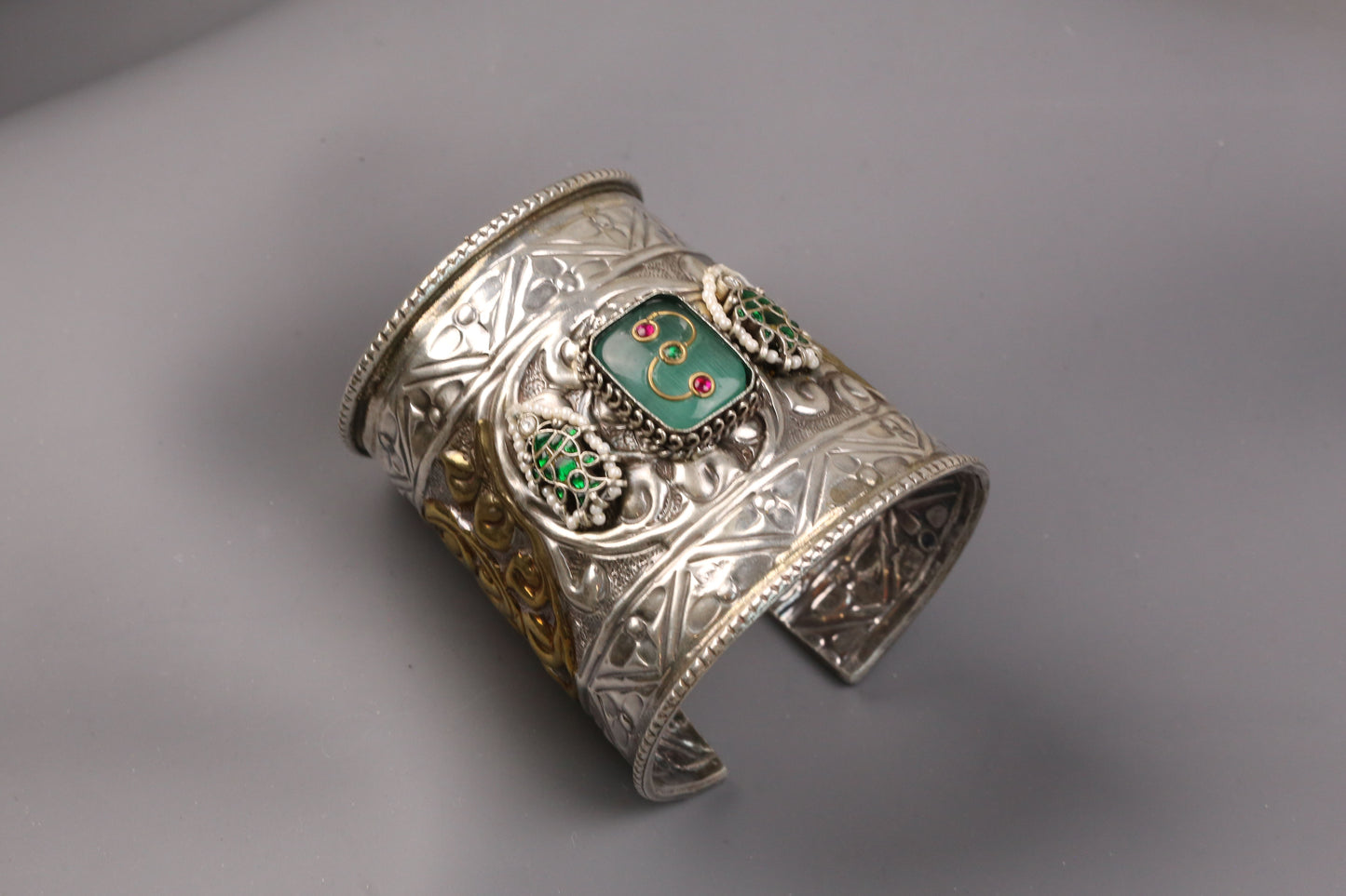 Matsya Dual Tone Jadau Fusion Bracelet (B101-25)