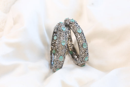 Victorian CZ & Monalisa Stone Bangles (Openable)