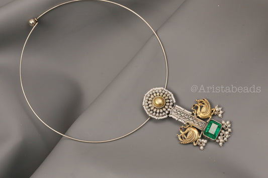 925 Silver Temple Emerald Doublet Pendant