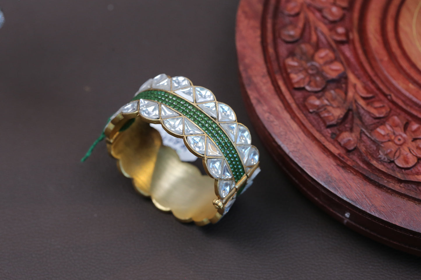 Sameera Designer Jadau Kundan Bangle (2.4 Openable)