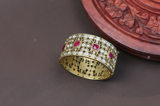 Ujwala Designer Jadau Kundan Bangle (2.4 Openable)