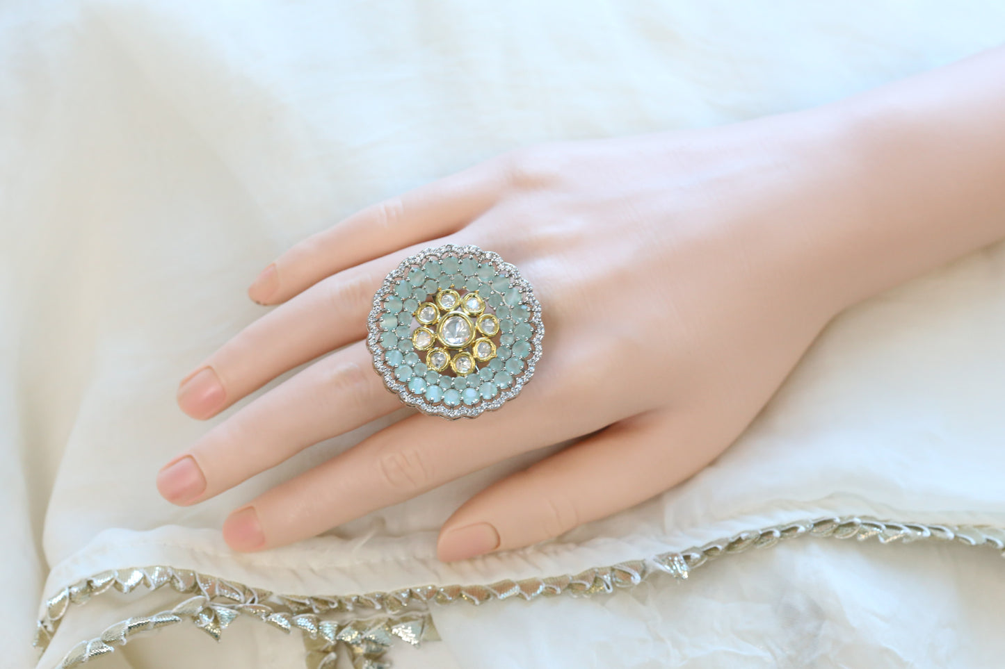 Premium Quality Uncut Polki Kundan Rings