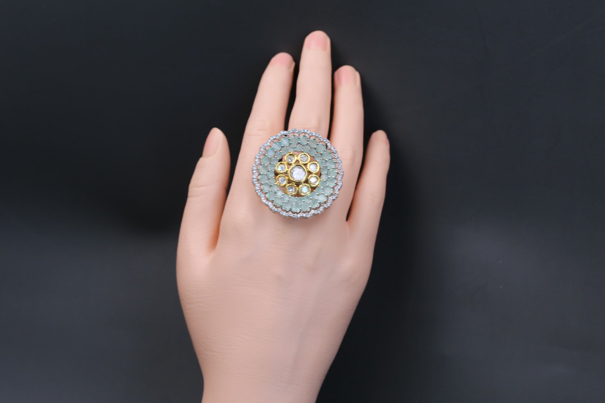 Premium Quality Uncut Polki Kundan Rings