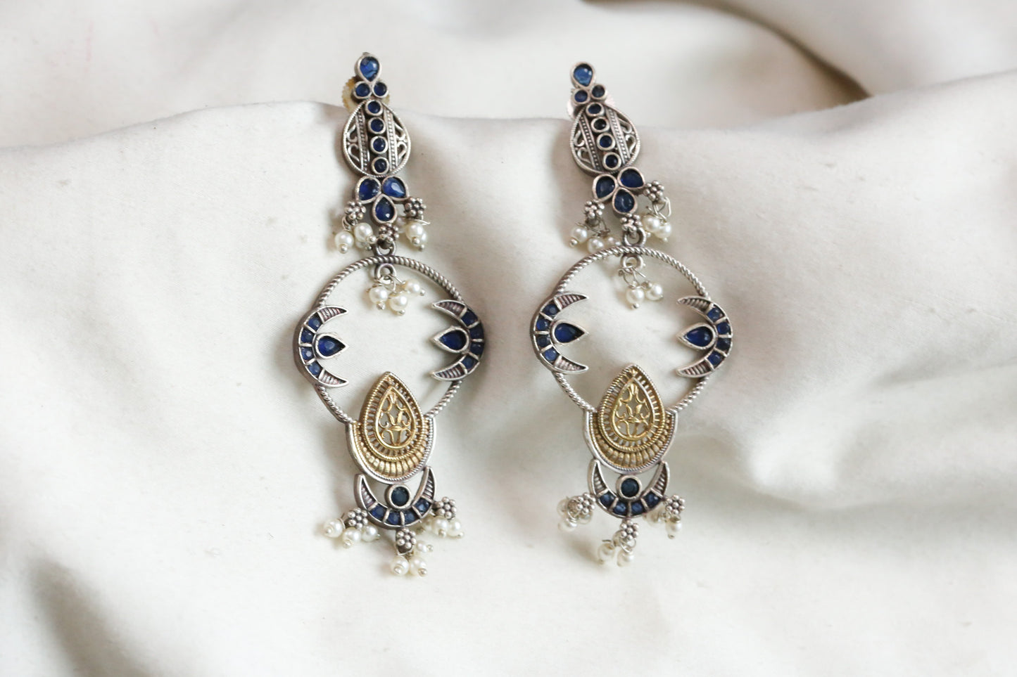 Chanda Dainty Chandbaali - Blue