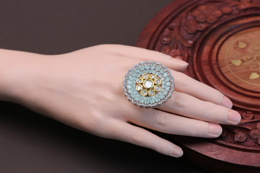 Premium Quality Uncut Polki Kundan Rings