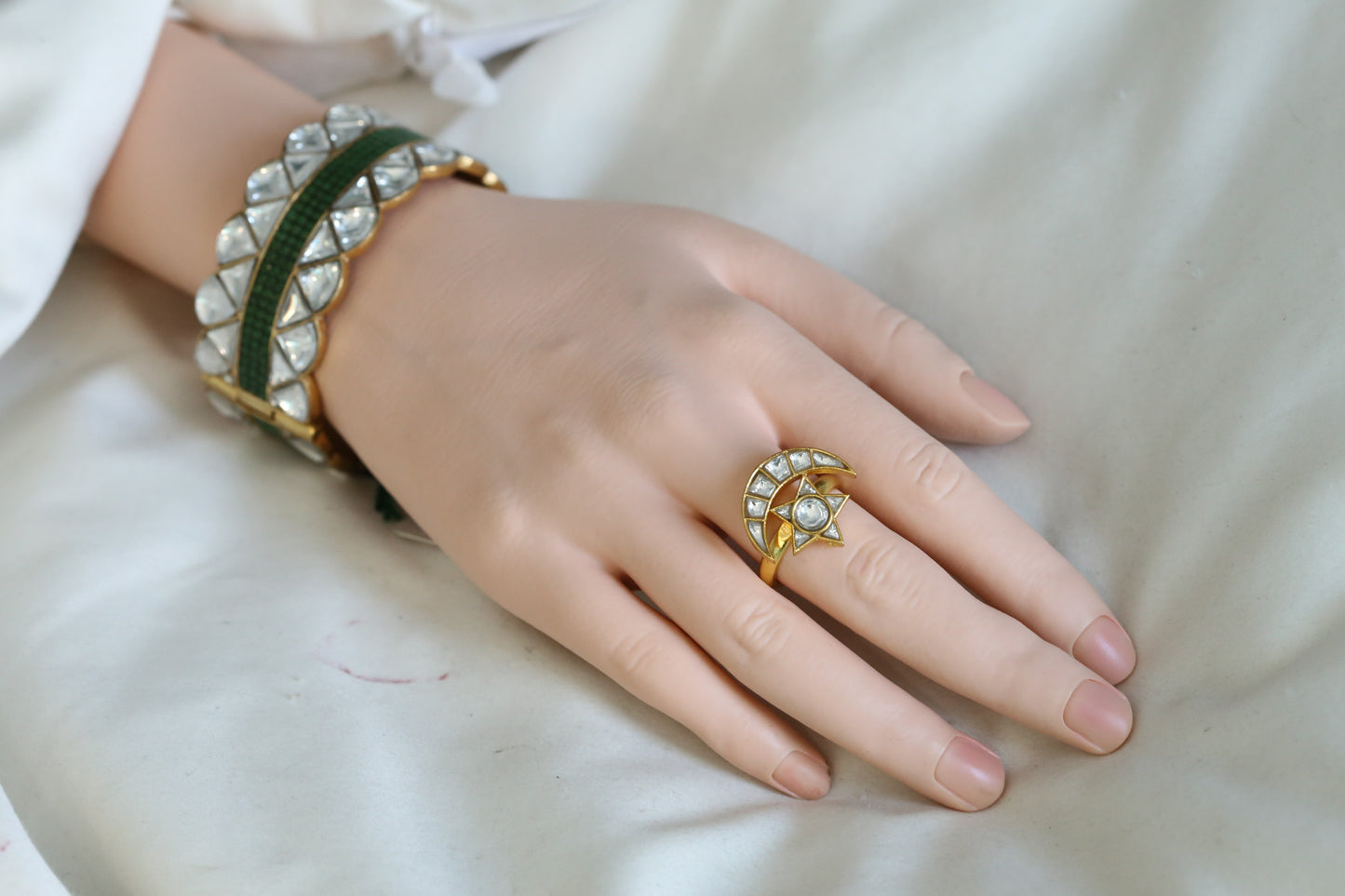 Kundan Chand Rings (Adjustable)